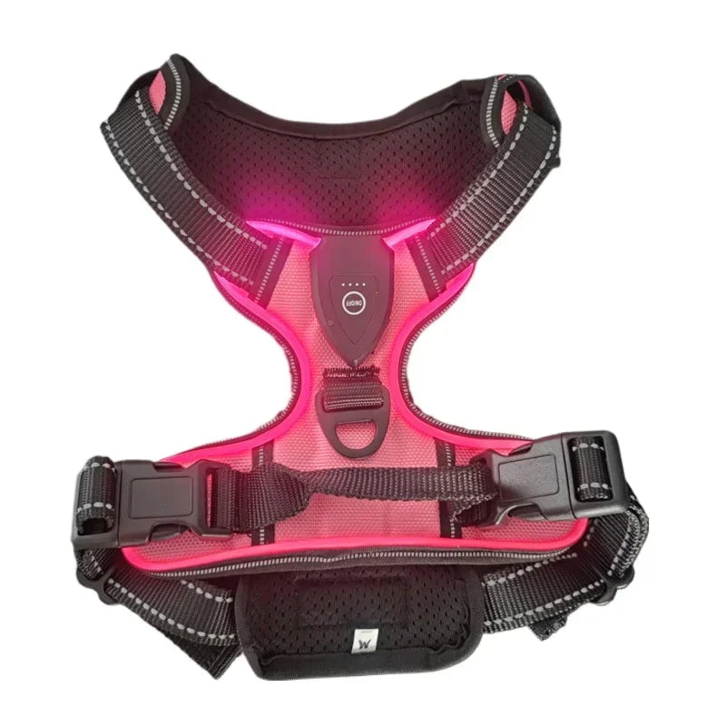 🌟 GlowPup Harness – Light the Way for Night Walks