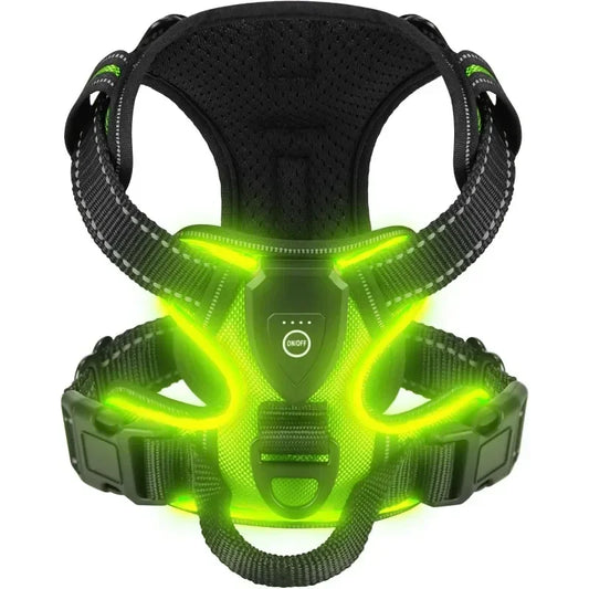 🌟 GlowPup Harness – Light the Way for Night Walks