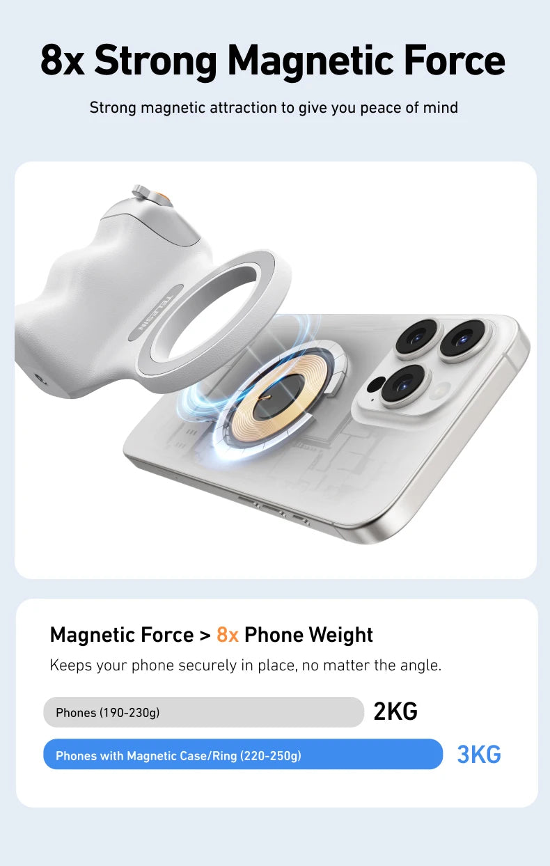 🎬 MagniFlex Phone Handle – Hands-Free Magnetic Phone Grip