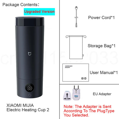 Portable Electric Heating Cup 2: 350Ml,6-Level Temp Control,12-Hour Keep Warm,316L Stainless Steel, Travel-Friendly