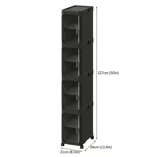 4-Tier Rolling Storage Cabinet