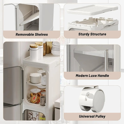 4-Tier Rolling Storage Cabinet