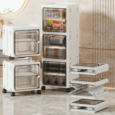 4-Tier Rolling Storage Cabinet