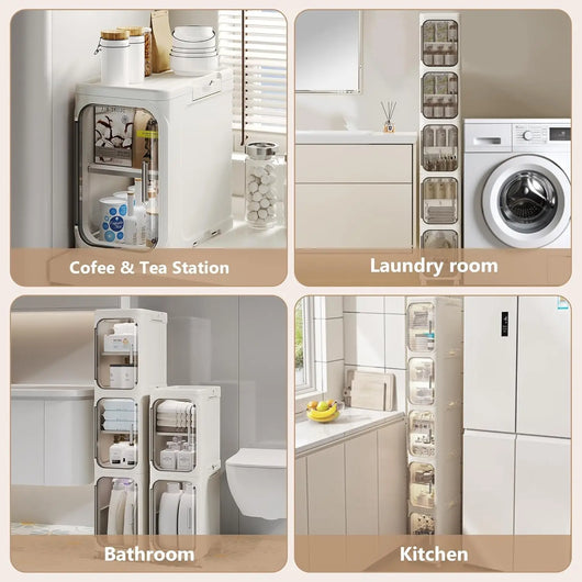 4-Tier Rolling Storage Cabinet