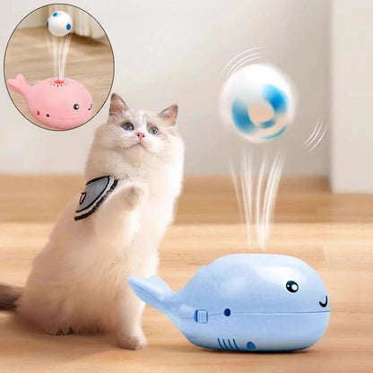 🐋 WhaleSpin Hover Buddy – Floating Ball Cat Teaser & Mini Fan