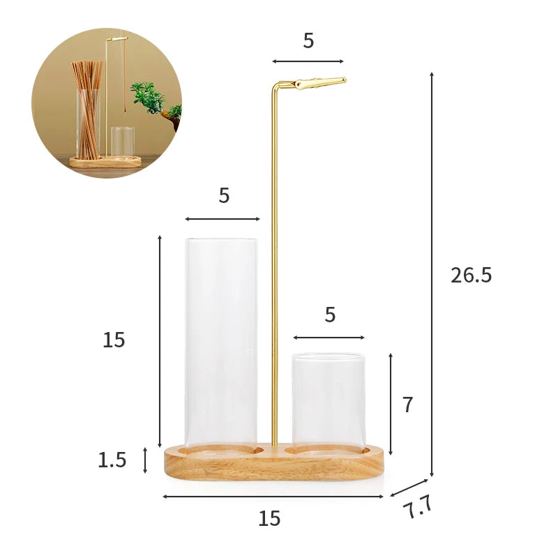 🌿 ZenFlow Glass Burner – Clean & Calm Incense Holder with Ash Catcher