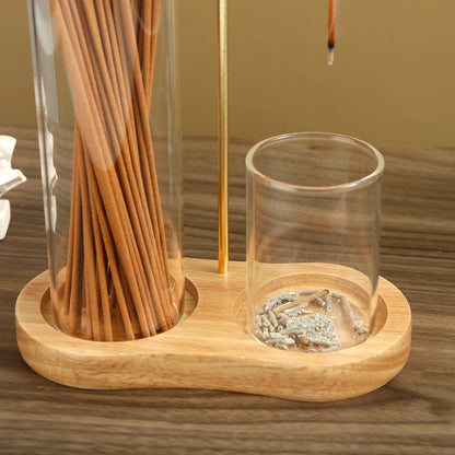 🌿 ZenFlow Glass Burner – Clean & Calm Incense Holder with Ash Catcher