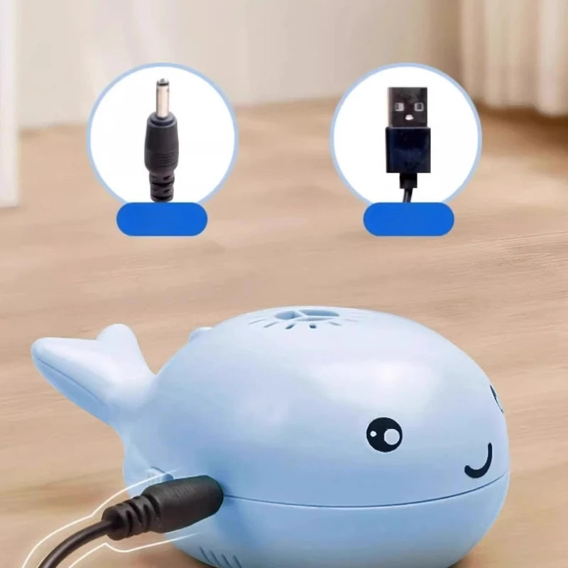 🐋 WhaleSpin Hover Buddy – Floating Ball Cat Teaser & Mini Fan