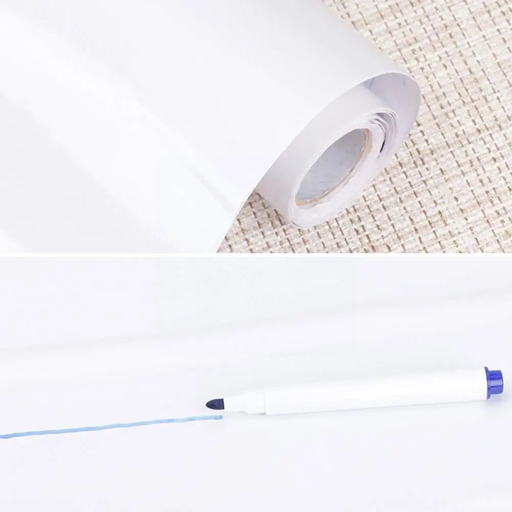 Erasable Whiteboard & Blackboard Sticker – Large PVC Adhesive Teaching Board (45×200cm) with Pen