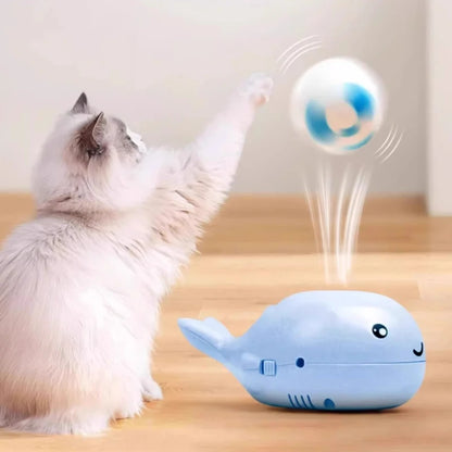 🐋 WhaleSpin Hover Buddy – Floating Ball Cat Teaser & Mini Fan