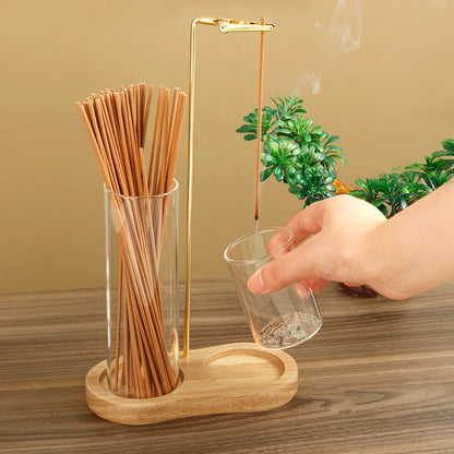 🌿 ZenFlow Glass Burner – Clean & Calm Incense Holder with Ash Catcher