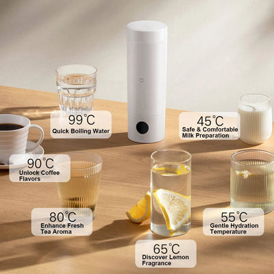 Portable Electric Heating Cup 2: 350Ml,6-Level Temp Control,12-Hour Keep Warm,316L Stainless Steel, Travel-Friendly