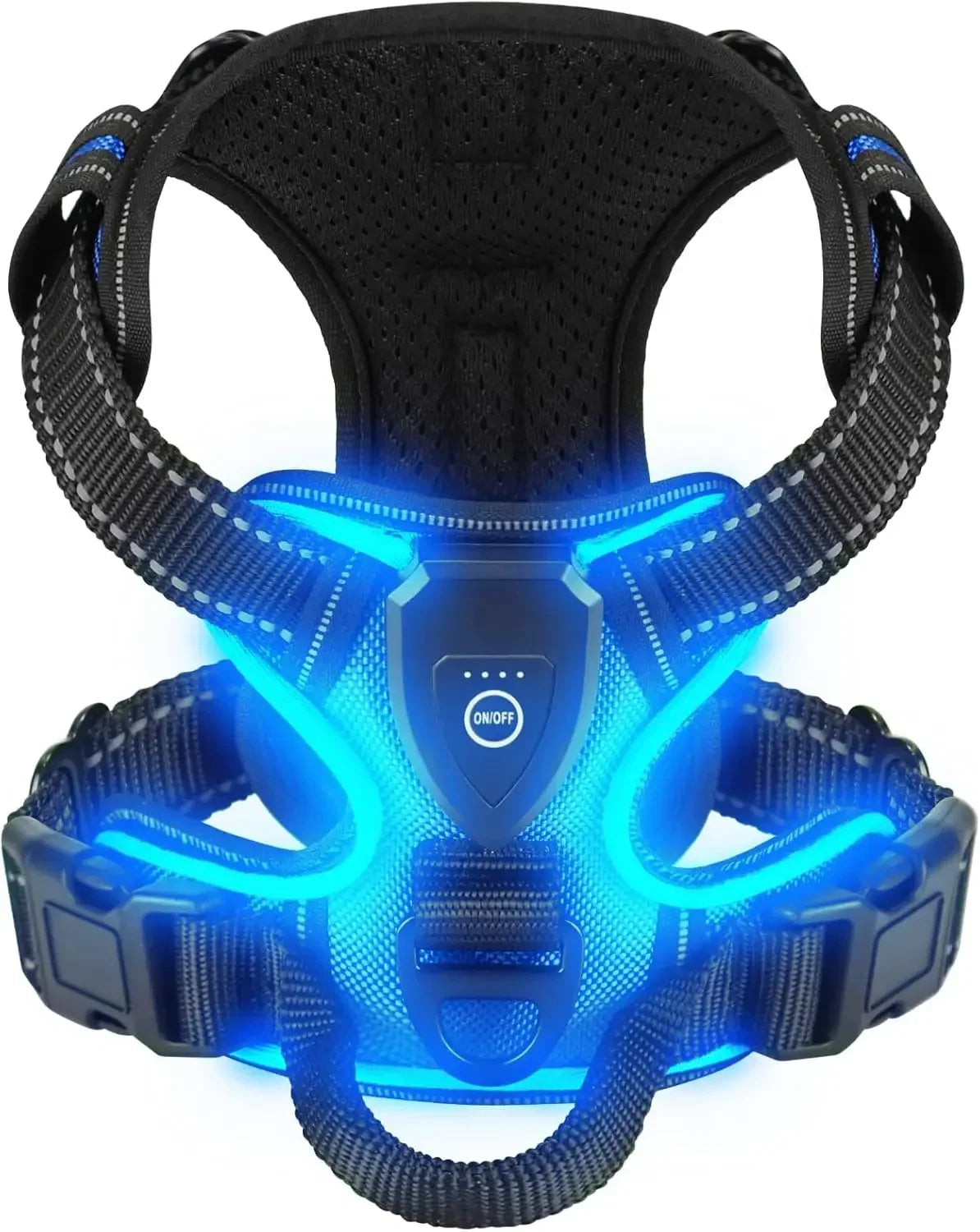 🌟 GlowPup Harness – Light the Way for Night Walks